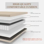 Outdoor Wicker Patio Furniture Sets 4 Pieces, All-Weather Aluminum Rattan Padded Sofa Patio Conversation Sets with 2 Pillows for