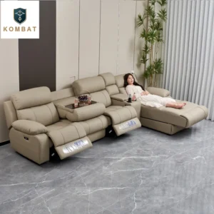 Luxury Italian living room sofas modular Electric Recliner sofa bed Multi-functional leather home theater sofa l shape furniture