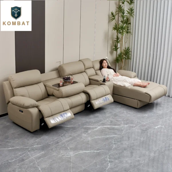 Luxury Italian living room sofas modular Electric Recliner sofa bed Multi-functional leather home theater sofa l shape furniture