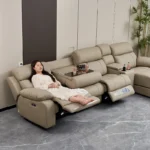 Luxury Italian living room sofas modular Electric Recliner sofa bed Multi-functional leather home theater sofa l shape furniture